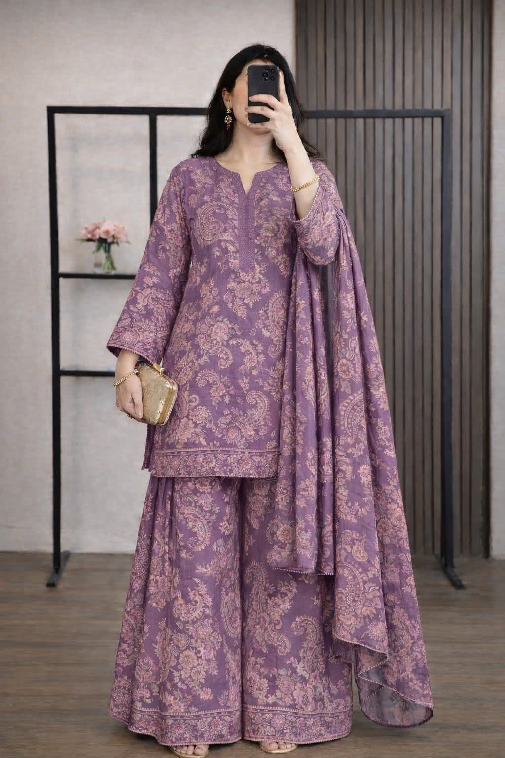 Digital Farshi salwar 3piece 2