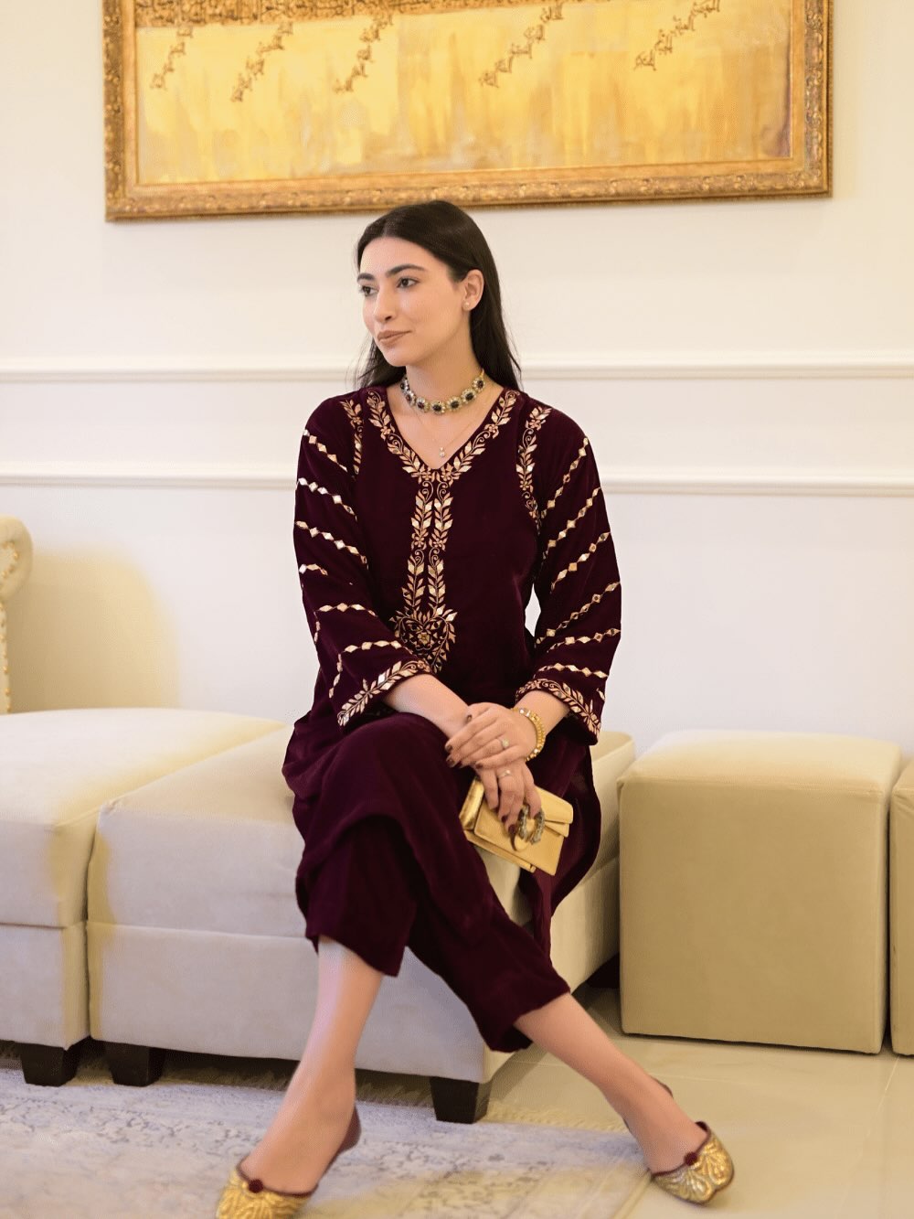 Merun Luxurious velvet 2piece