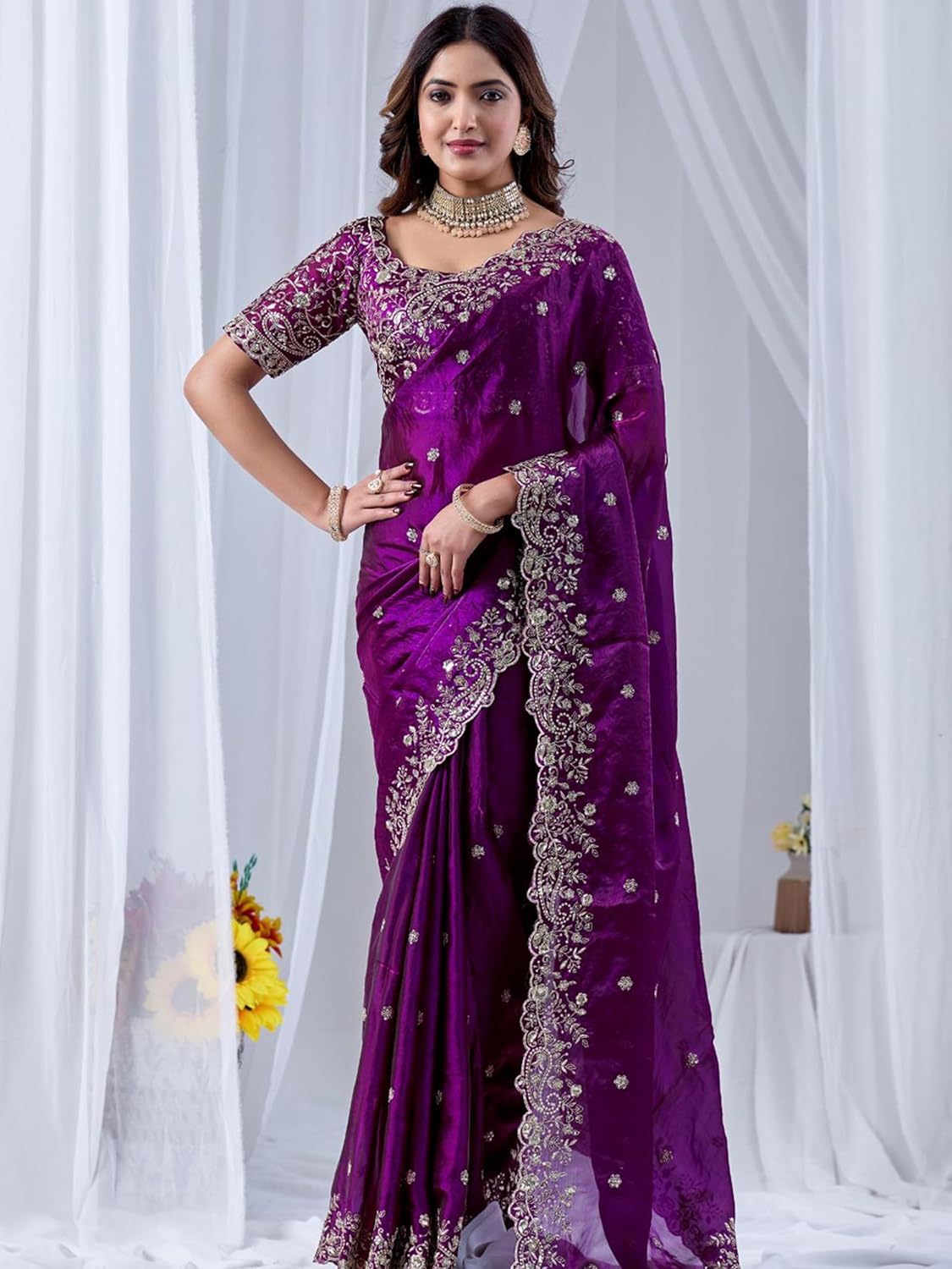 Perpel Madhuri saree