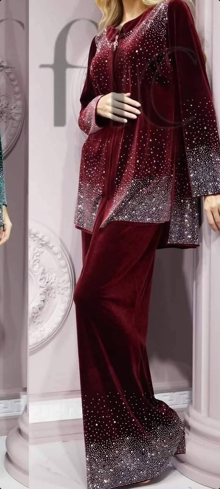 meron Stone work velvet set