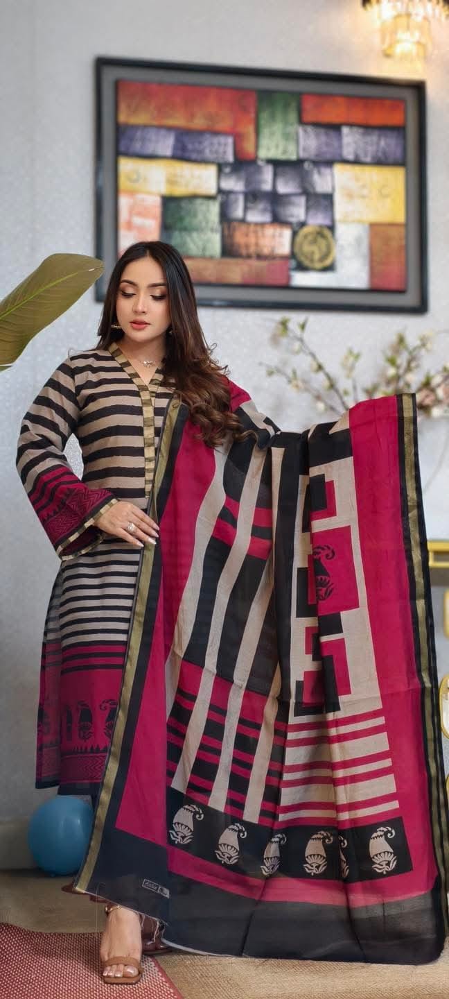 New pink mashari 3piece set