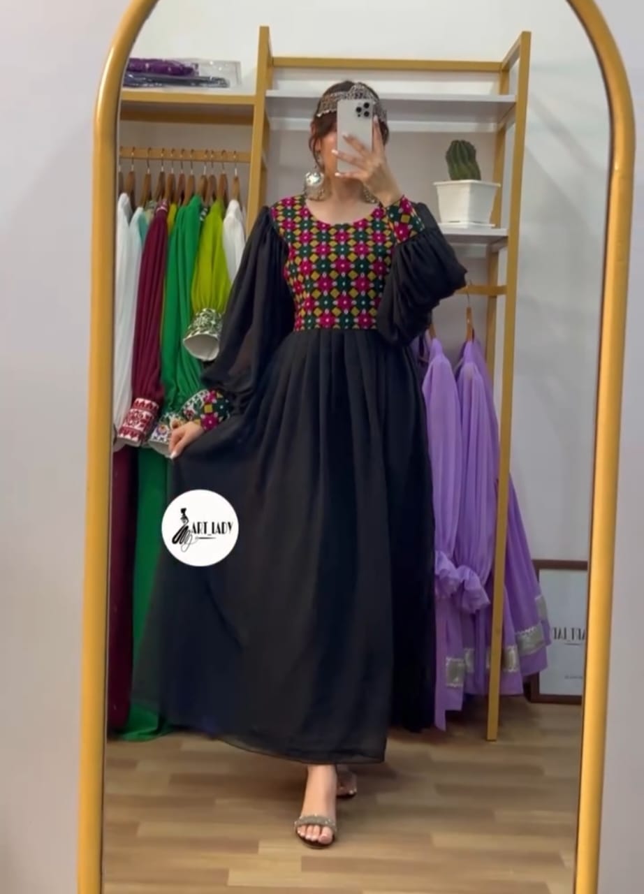 Black chery jorjet one piece