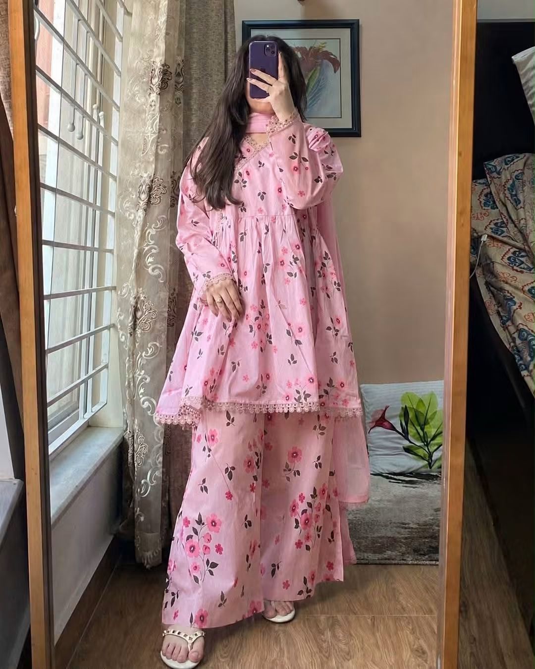 Premium pink Farshi set